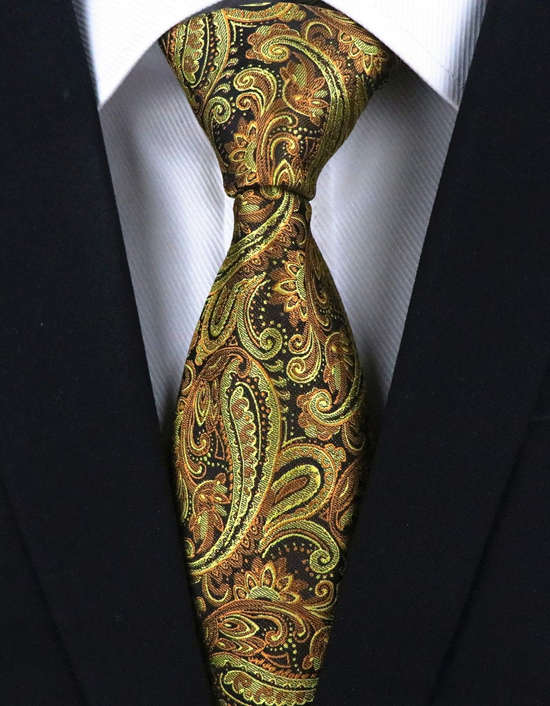 Secdtie Men's Handmade Silk Ties Fashion Bronze Autumn Designer Dance Nice Neckties - Image 2
